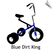 Blue Dirt King Big Kid Dually Tricycle Blue Dirt King Big Kid Dually Tricycle